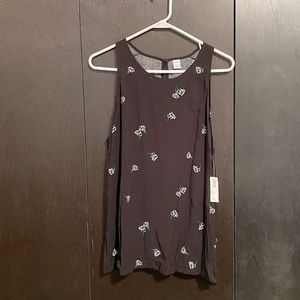 Old Navy Tank Top Blouse w/ Floral Print, XL